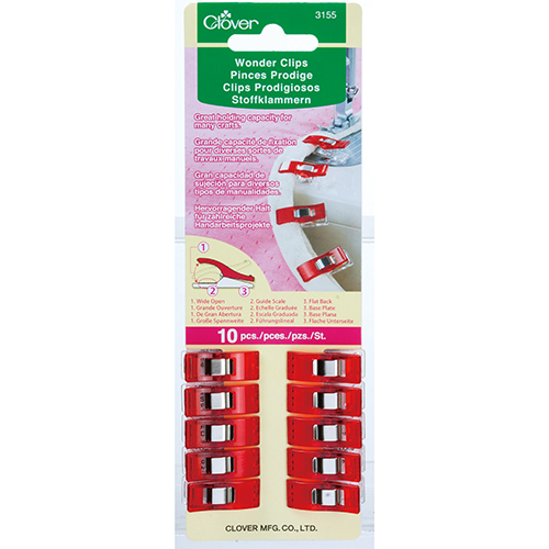 Clover Wonder Clips Red (10 Pack) Bernina Sewing Centre Tauranga