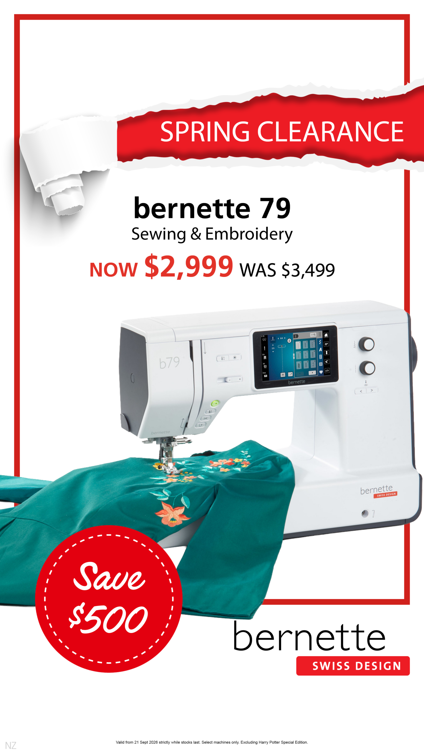 Bernette 79 Sewing and Embroidery Machine