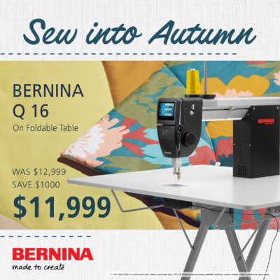 Bernina Q16 with  Horn Height Adjustable Table
