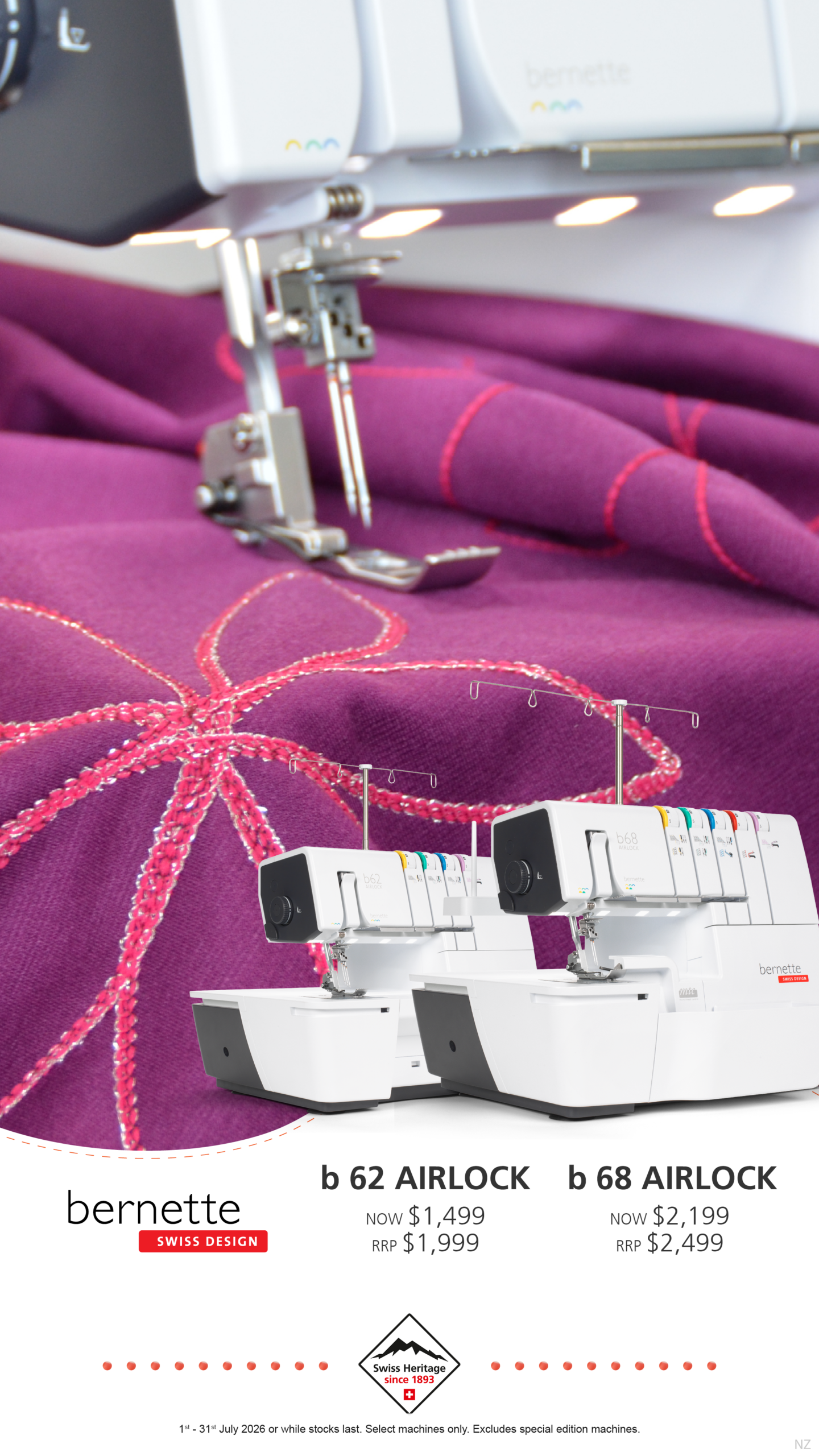 Bernette b62 Air Threader Coverstitch