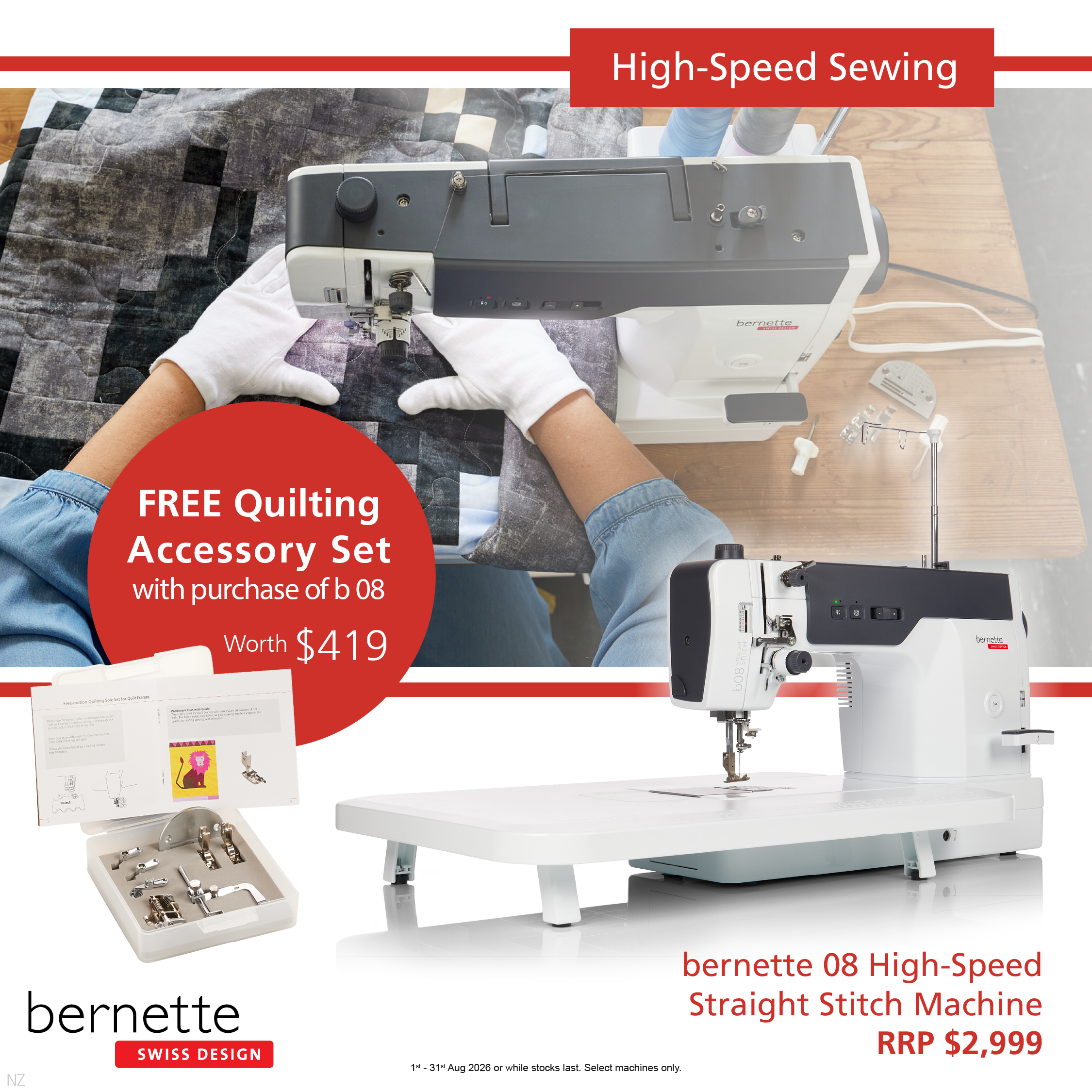 Bernette b08 Straight Stitch