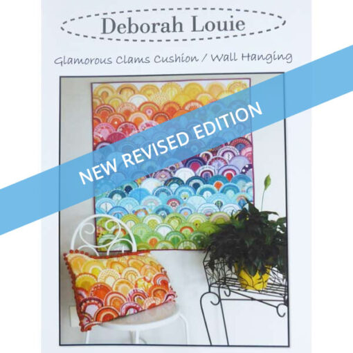 Rainbow Glamorous Clams Cushion/Wall Hanging by Deborah Louie