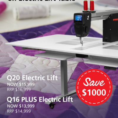 Bernina Q16 Plus with Electric Lift Table