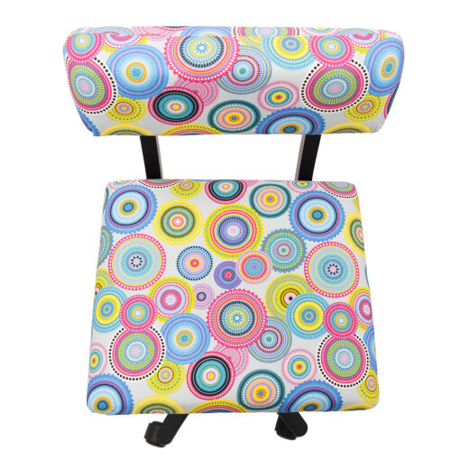 Horn Chair - Blue Pinwheel