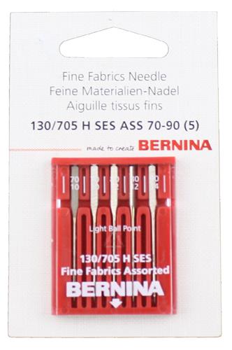 Bernina Fine Fabric Needle - 130/705 (Assorted 70-90)