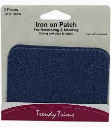 Iron on patch - Dark Denim