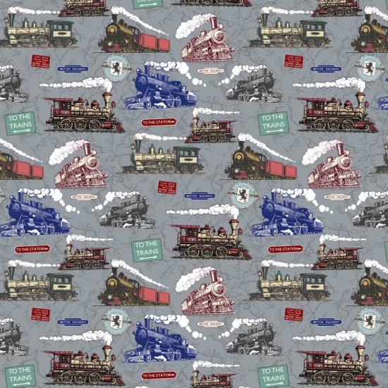 All Aboard - 100% cotton fabric - Image 2