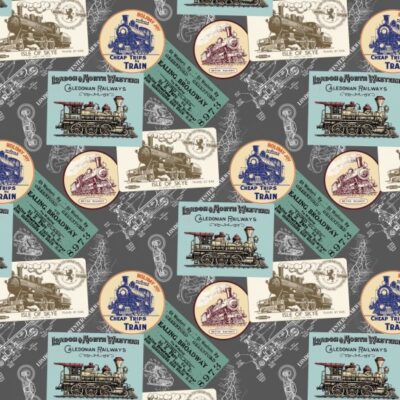 All Aboard - 100% cotton fabric