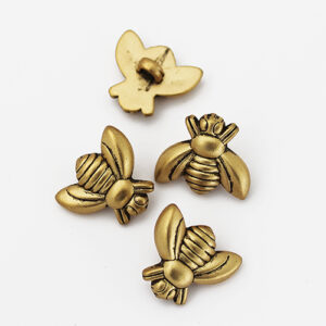 Brass Bee Buttons 22mm