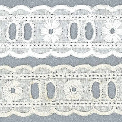 Cambric Eyelet Lace - 25mm - Cream