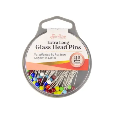 Glass headed pins extra long-Sew Easy