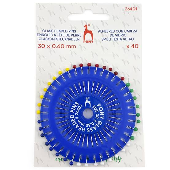 Pony Pins – Glass Headed – 40 x 30mm